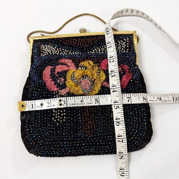 Vintage Velvet Beaded Clutch - Picture 6 of 6